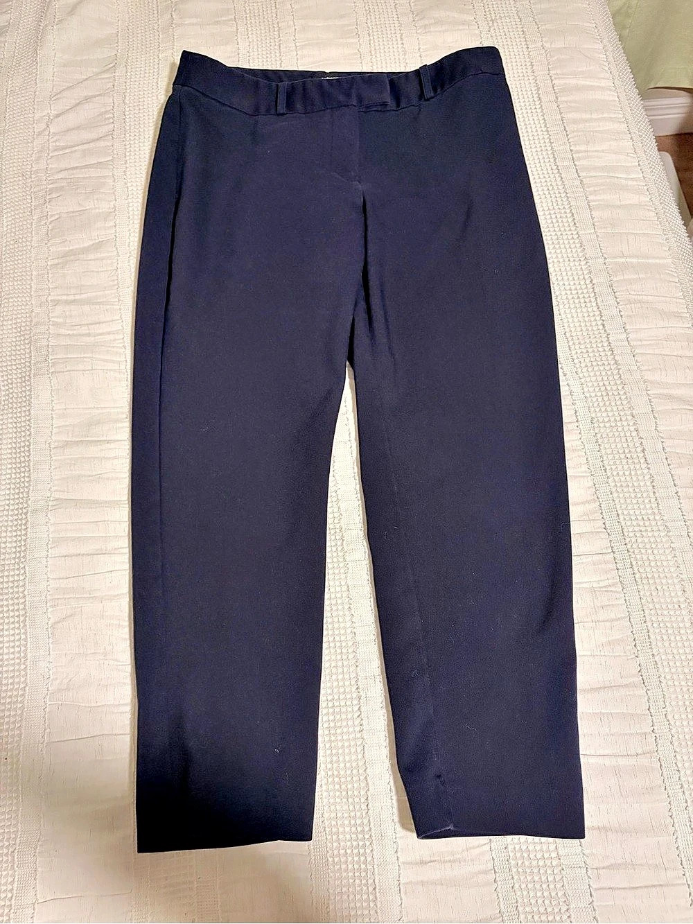 Liz Claiborne Emma Classic Ankle Pants Straight Leg Blue Size 10
